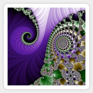 Fabulous Fractals  |  Purple Feathers Sticker